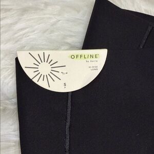 SOLD NO FOR SALE Aerie Black Hi-Rise Long Leggings with pocket stretch
